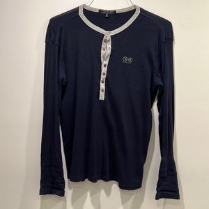 Twentyone men Long sleeve Navy blue Henley size Medium